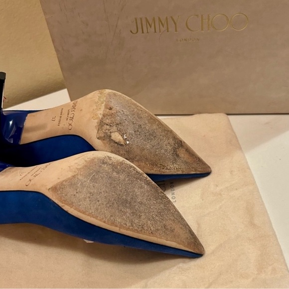 Jimmy Choo Pump in Blue Aegean Suede - Picture 4 of 7